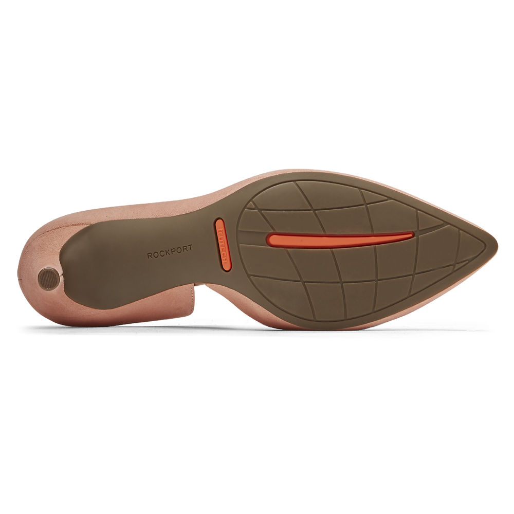 Rockport Klackar Skor Dam Rosa - Total Motion 75Mm Scalloped Dorsay - UTGLR9258